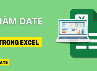 hàm DATE trong excel