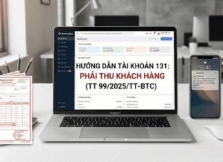cách hạch toán tài khoản 131 - phải thu khách hàng theo thông tư 99