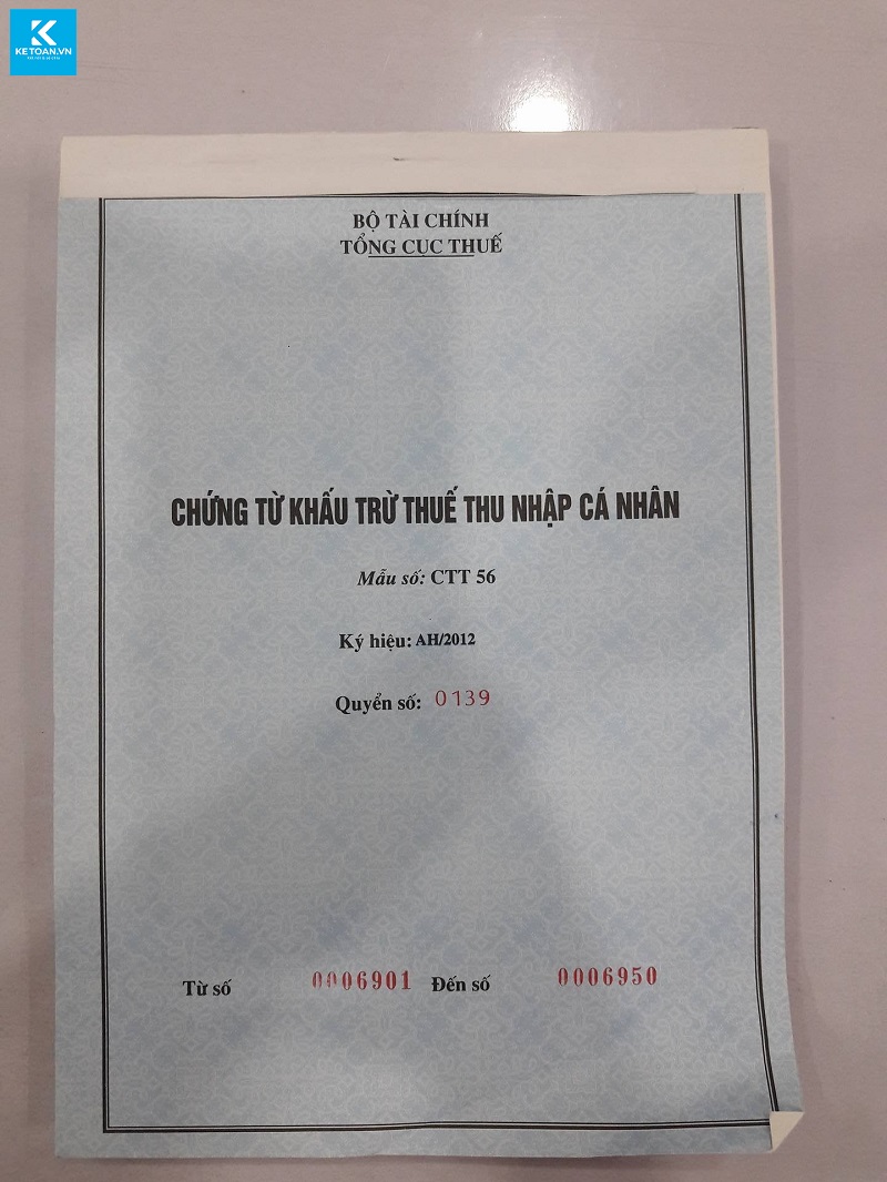 chứng từ khấu trừ thuế tncn mẫu mới