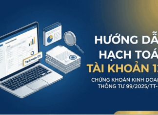 hạch toán tài khoản 121 chứng khoán kinh doanh theo thông tư 99