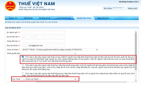 quyết toán thuế tncn