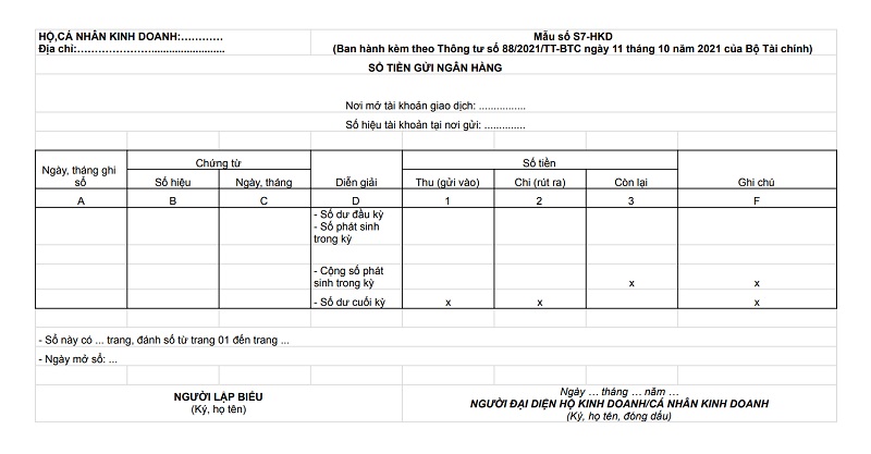 7 loại sổ sách của hộ kinh doanh