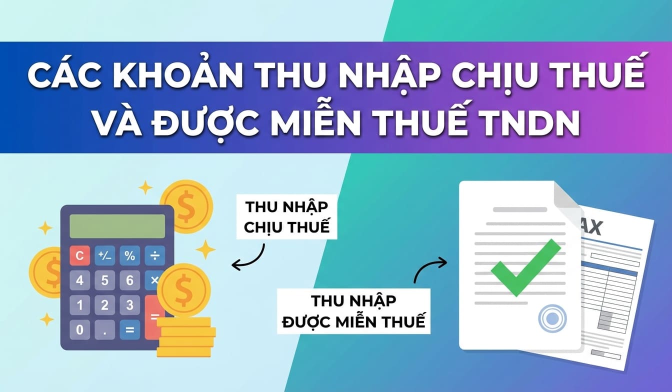 các khoản thu nhập chịu thuế và miễn thuế TNDN