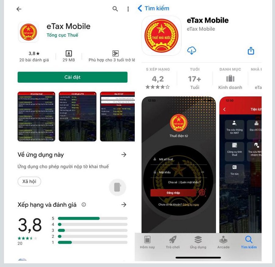 cách nộp thuế hộ kinh doanh qua etax mobile