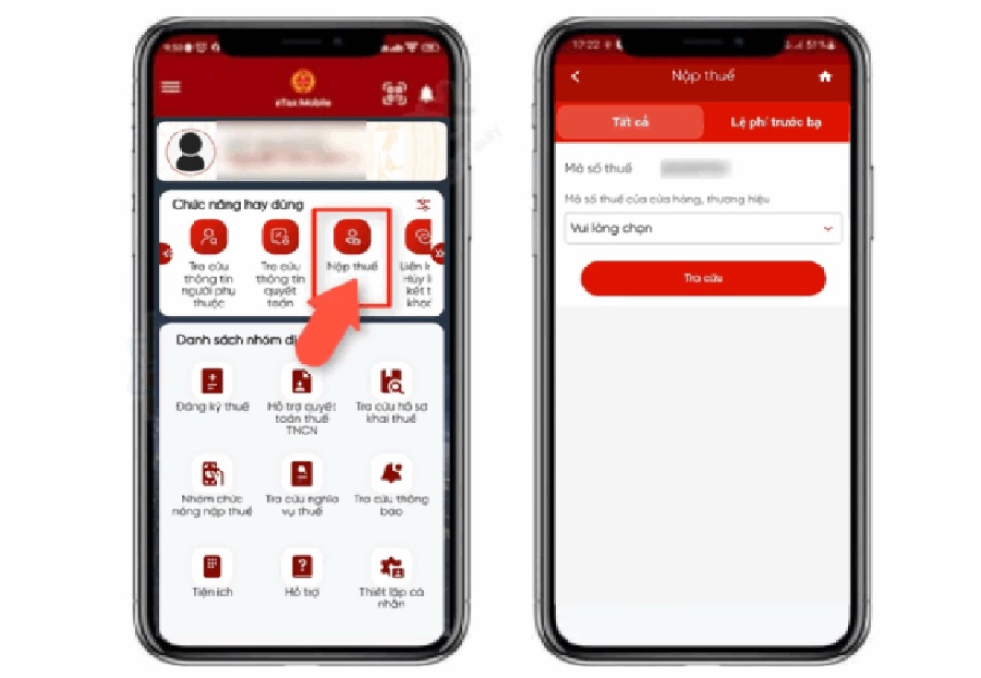 cách nộp thuế hộ kinh doanh qua etax mobile