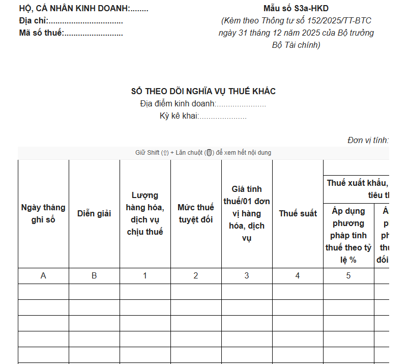 mẫu số S3a-HKD
