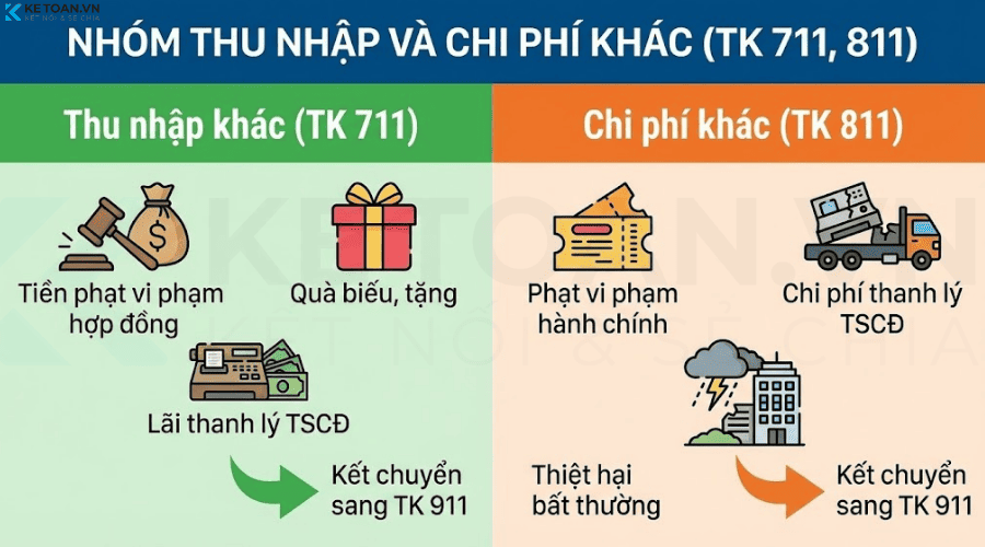 nhóm thu nhập và chi phí khác