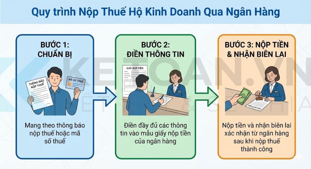 Quy trình nộp thuế hộ kinh doanh qua ngân hàng