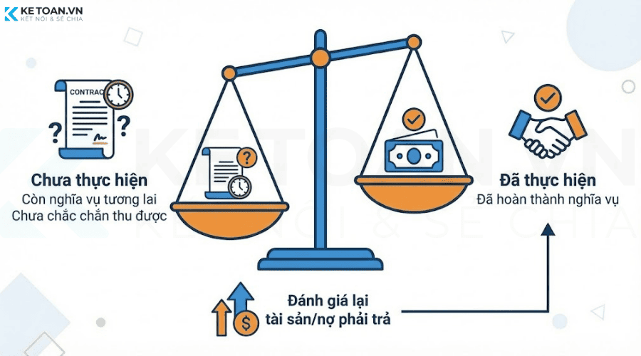 phân biệt doanh thu chưa thực hiện và doanh thu thực hiện