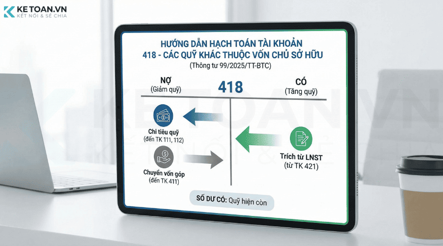 sơ đồ hạch toán tài khoản 418