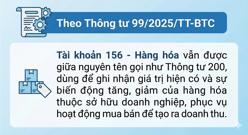 tài khoản 156 theo thông tư 99