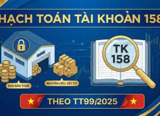 Hạch toán Tài khoản 158 – Nguyên liệu, vật tư tại kho bảo thuế theo TT 99/2025