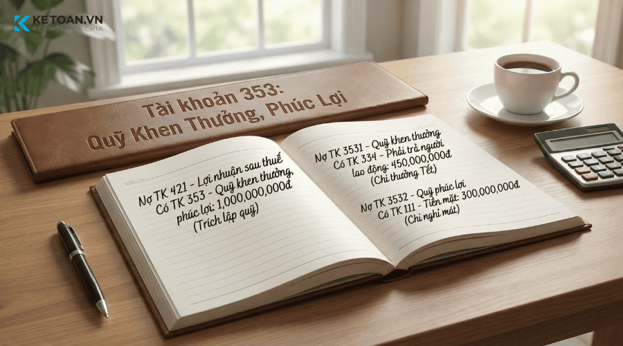 tài khoản 353 là tài khoản quỹ khen thưởng, phúc lợi