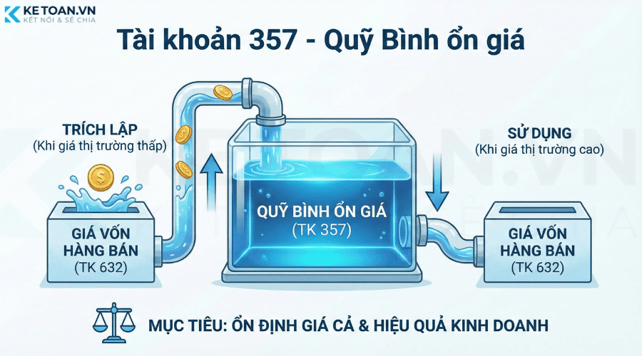 tài khoản 357 quỹ bình ổn giá