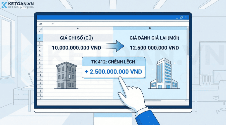 tài khoản 412 chênh lệch đánh giá lại tài sản