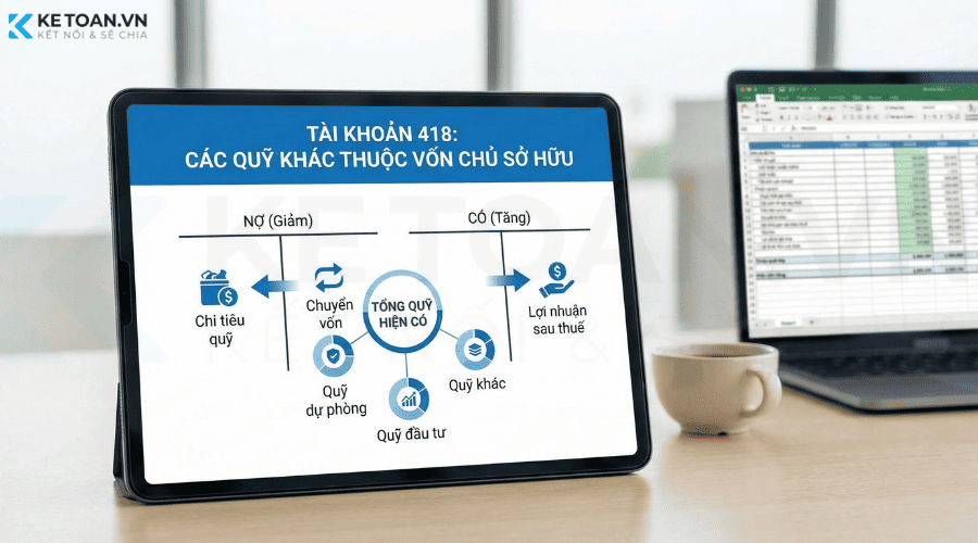 tài khoản 418 các quỹ khác thuộc vốn chủ sở hữu