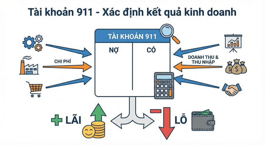 tài khoản 911 xác định kết quả kinh doanh