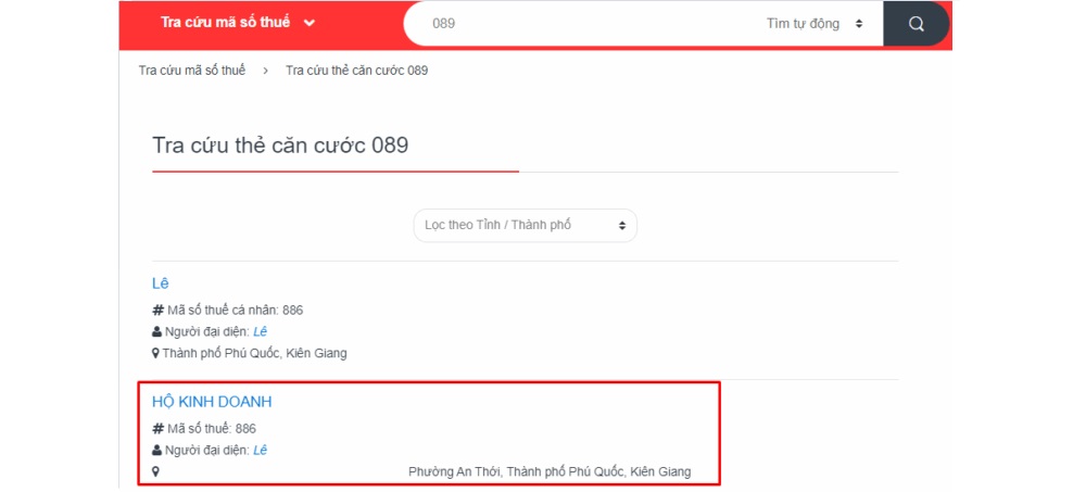 tra cứu mã số thuế hộ kinh doanh 2025