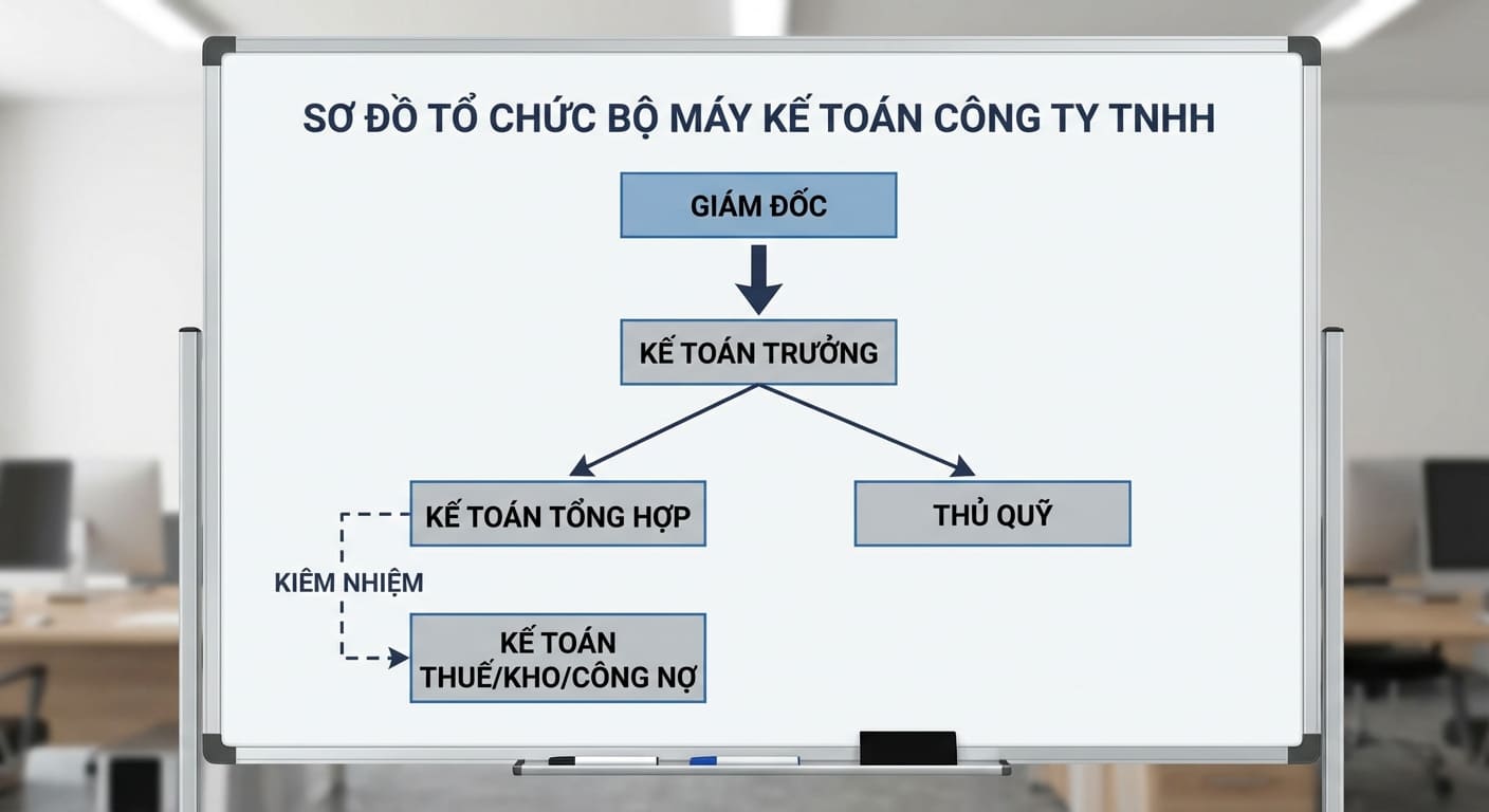 sơ đồ bộ máy kế toán công ty TNHH