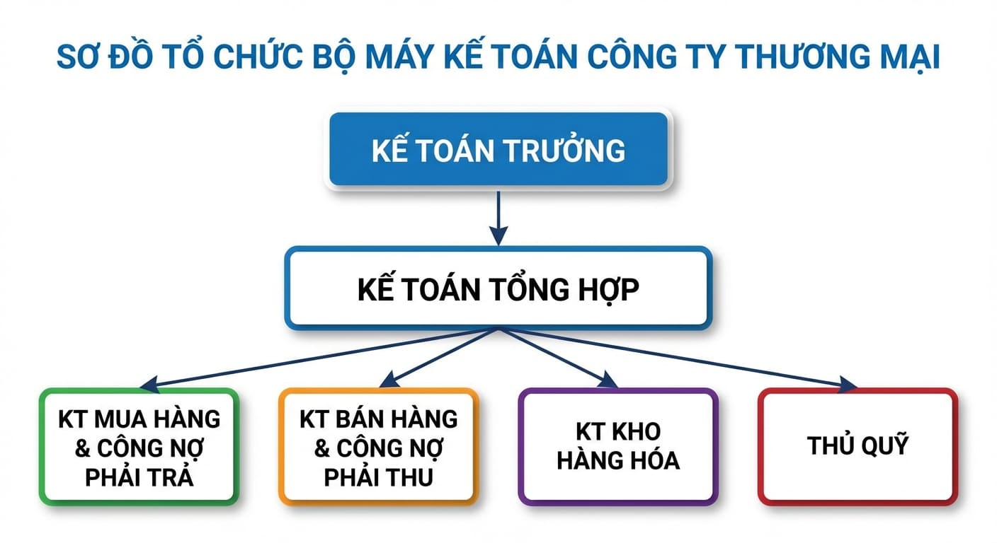 sơ đồ bộ máy kế toán công ty dịch vụ